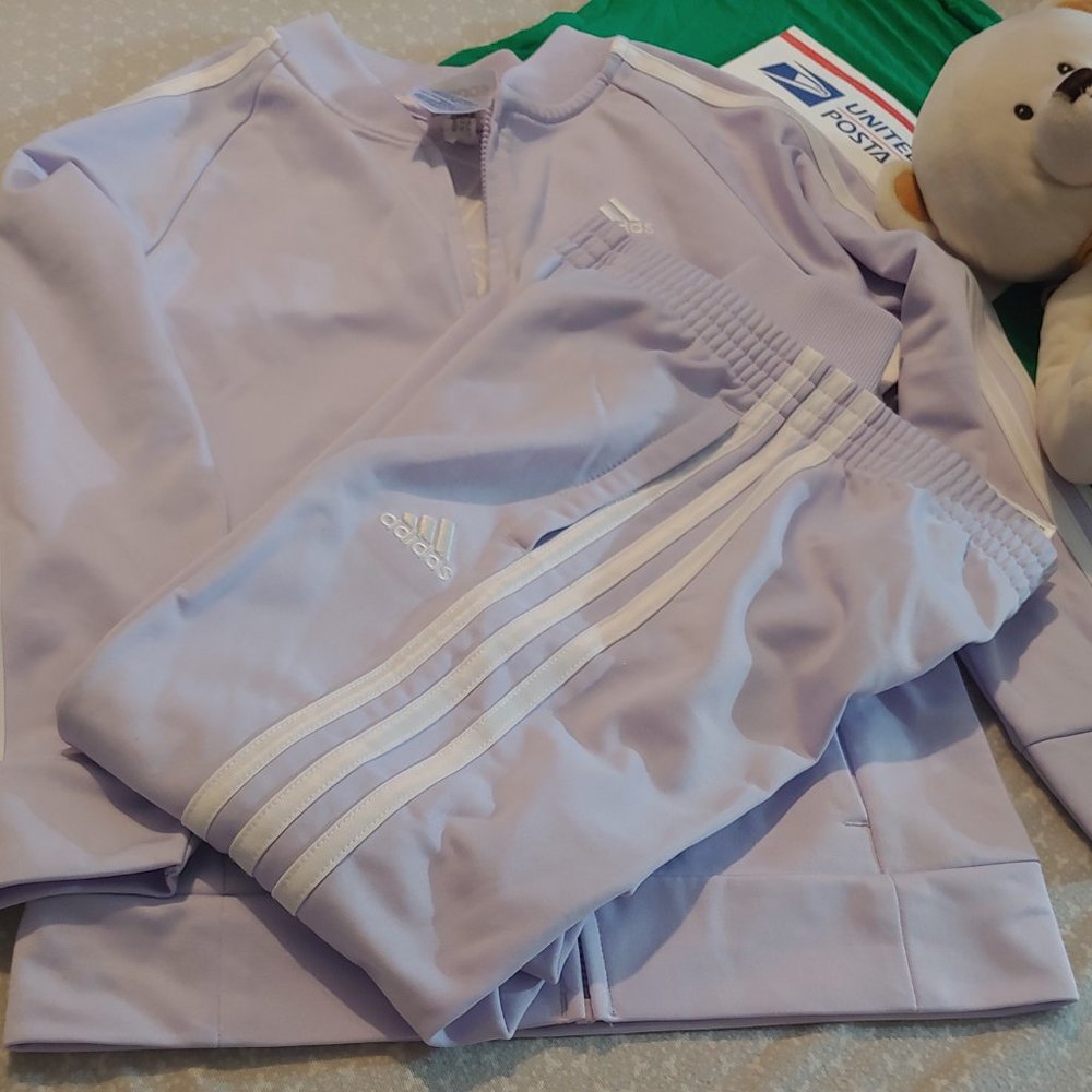 ** ADIDAS ** PURPLE JOGGING SUIT  (Size  - 6x )